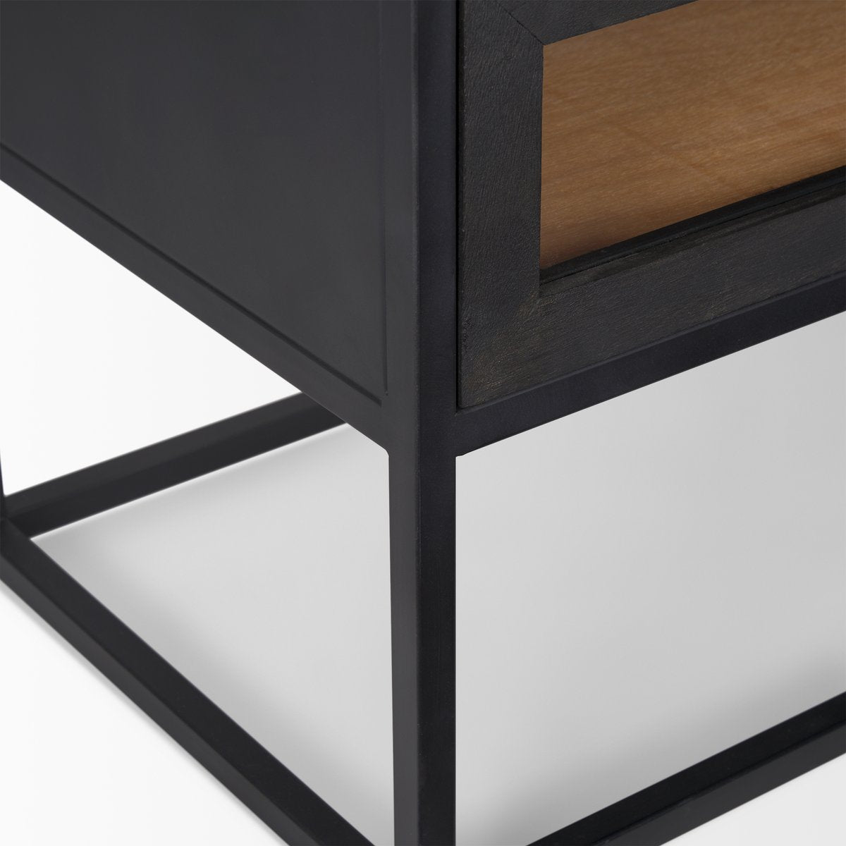 Mercana Sloan Two Drawers Black Nightstand