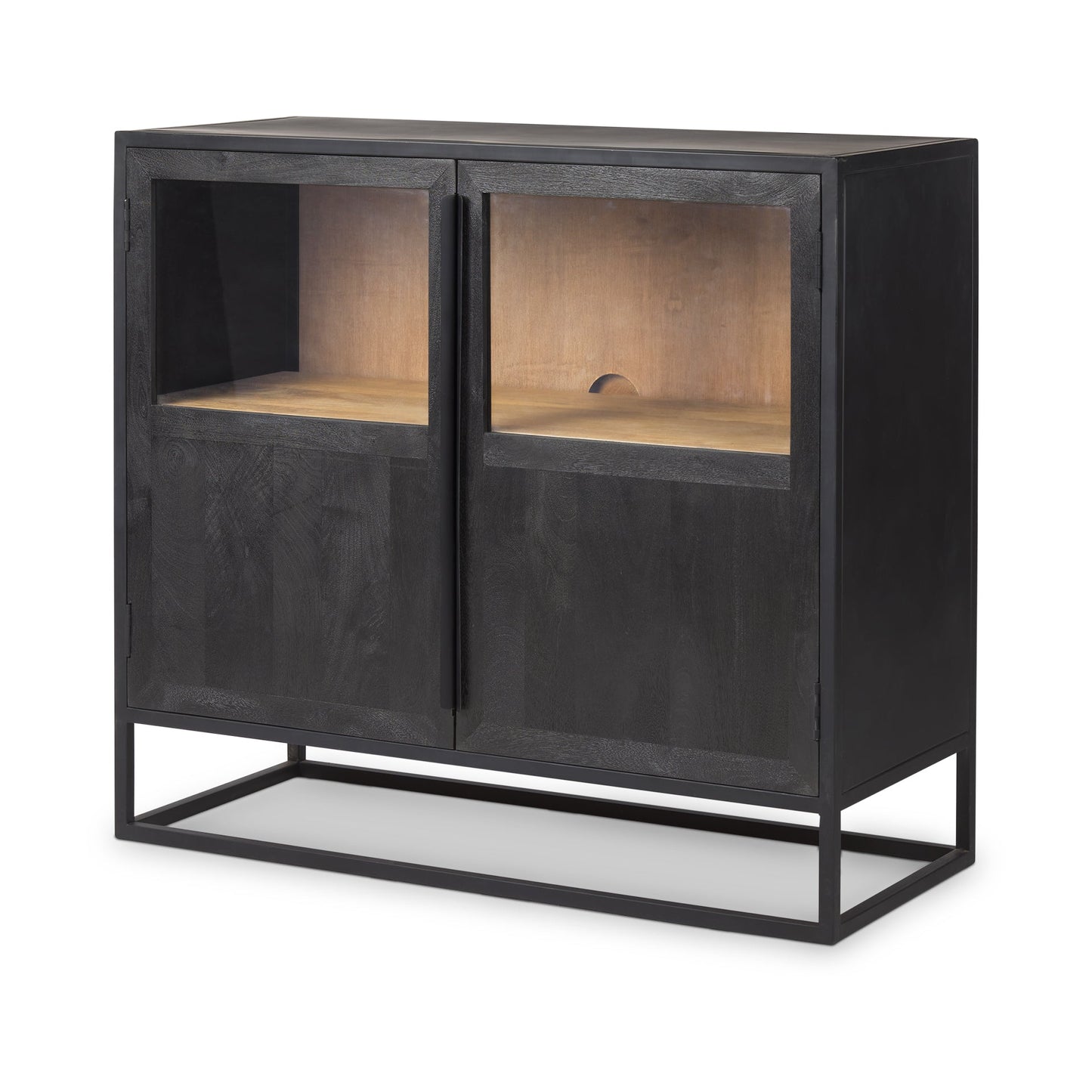 Sloan Wood Black Accent Cabinet