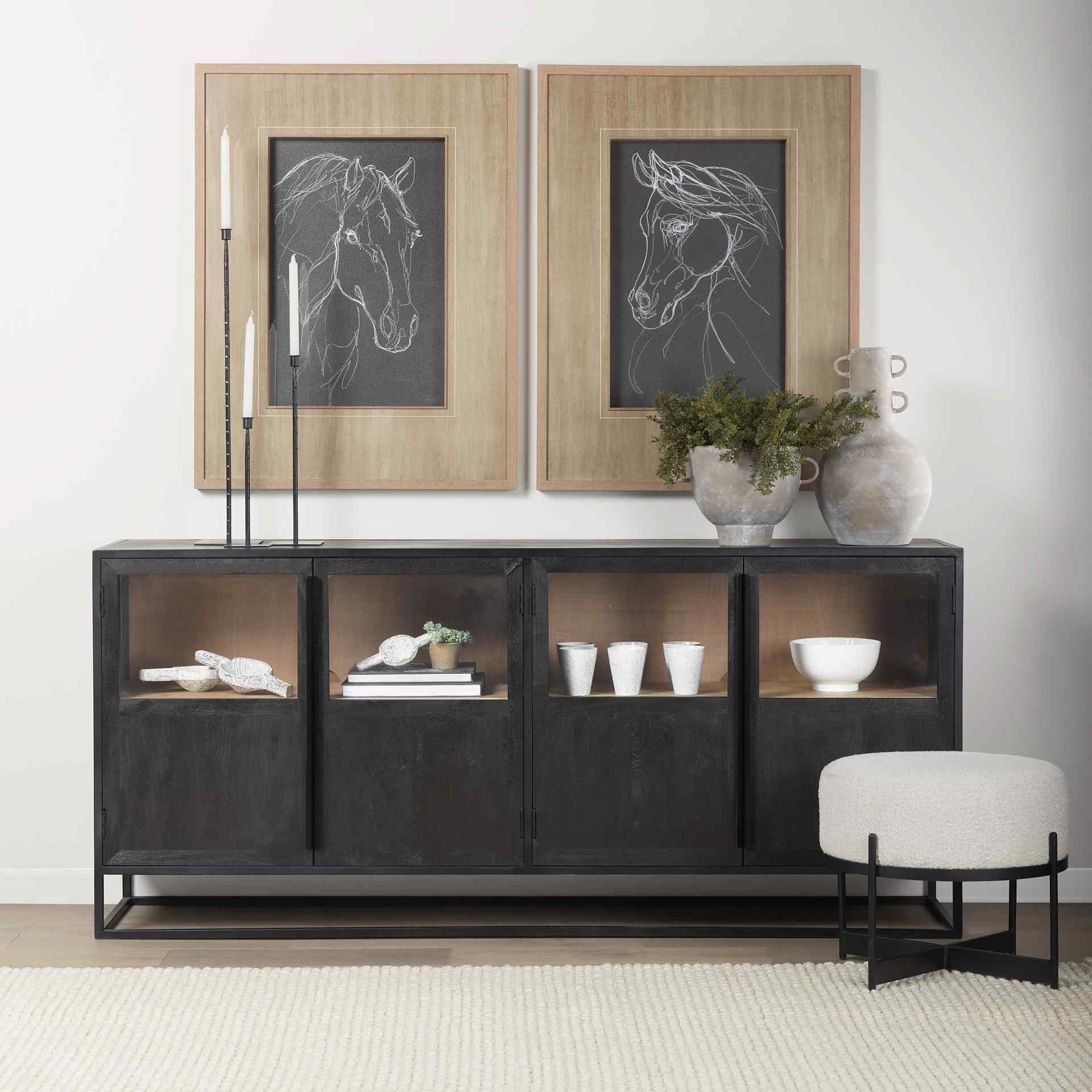 Mercana Sloan Four Doors Wood Sideboard