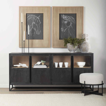 Mercana Sloan Four Doors Wood Sideboard