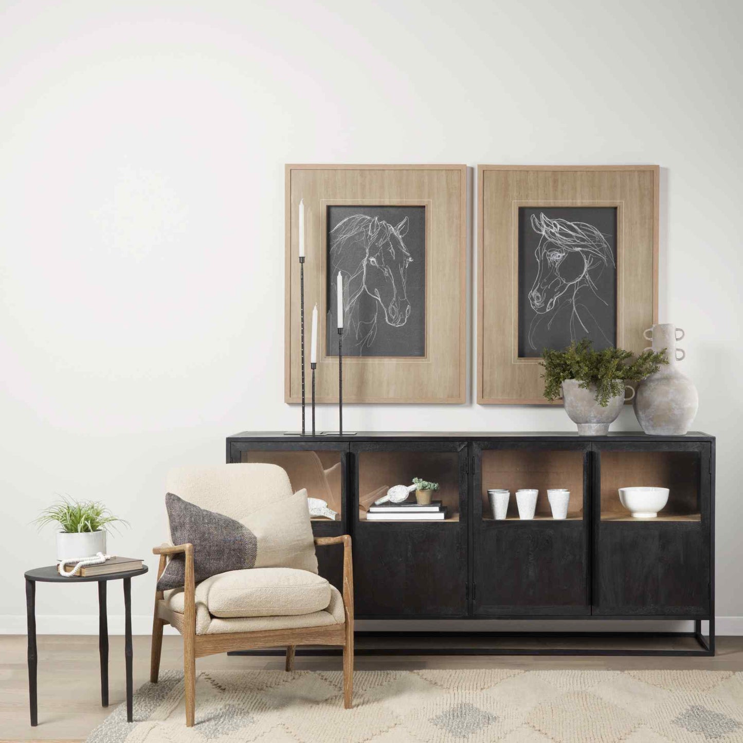 Mercana Sloan Four Doors Wood Sideboard