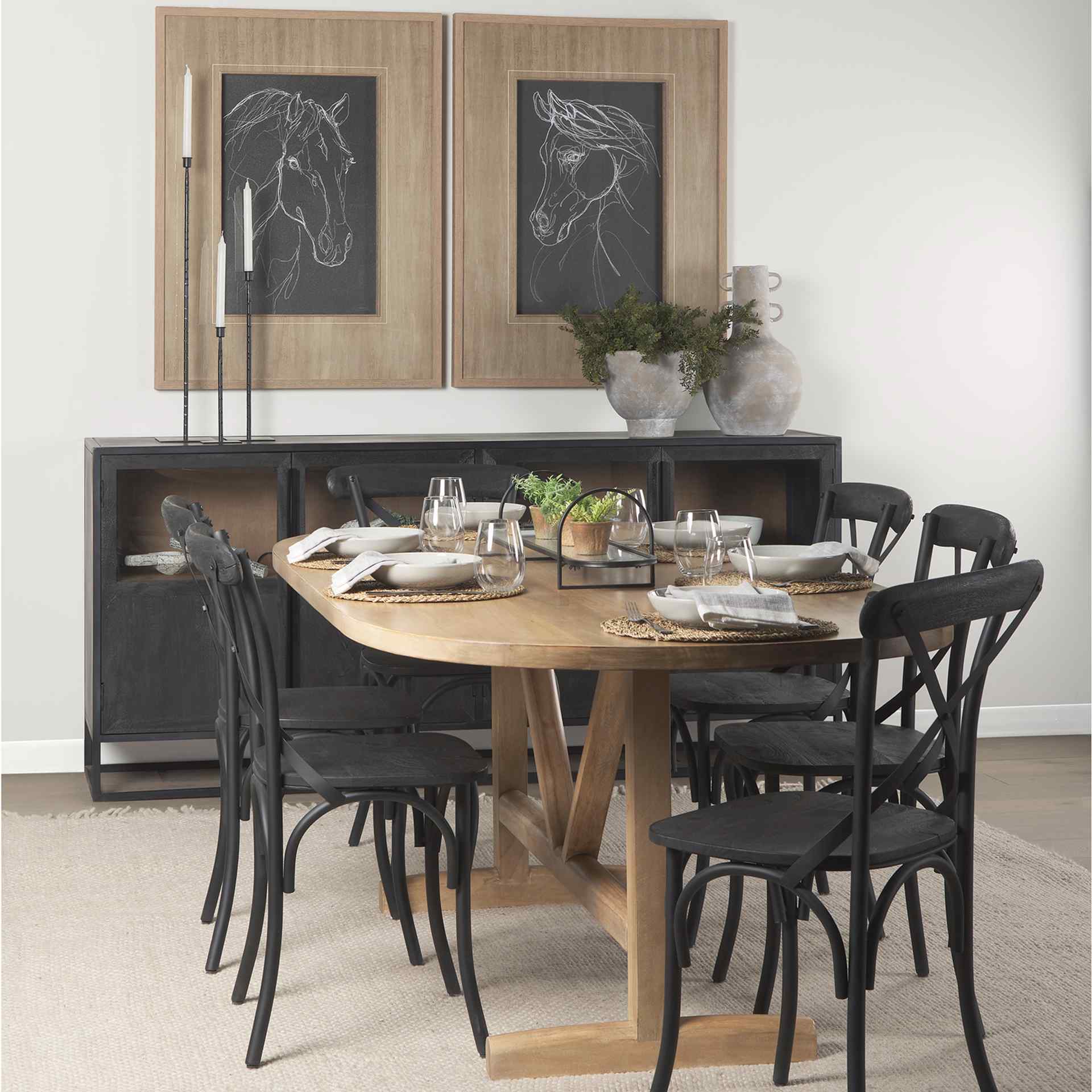 Mercana Sloan Four Doors Wood Sideboard