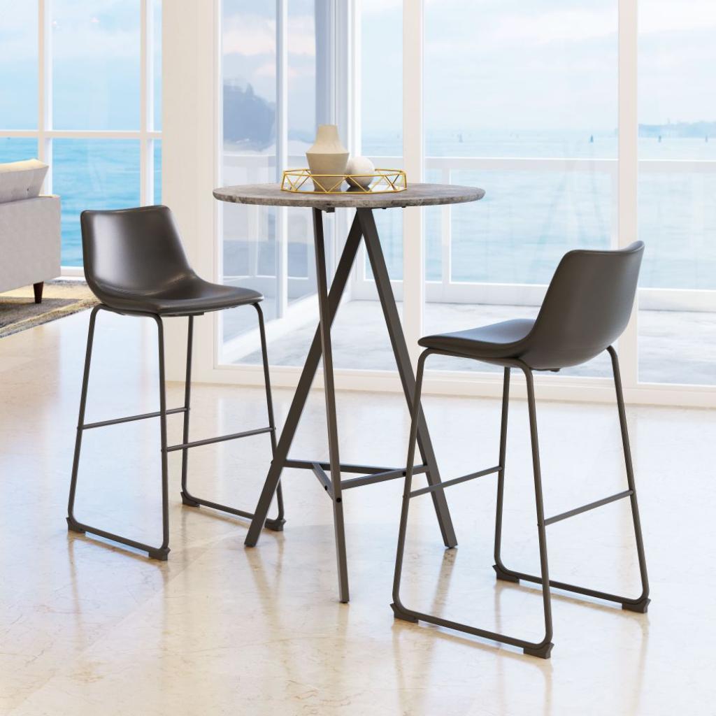 Smart Armless Barstool (Set of 2)