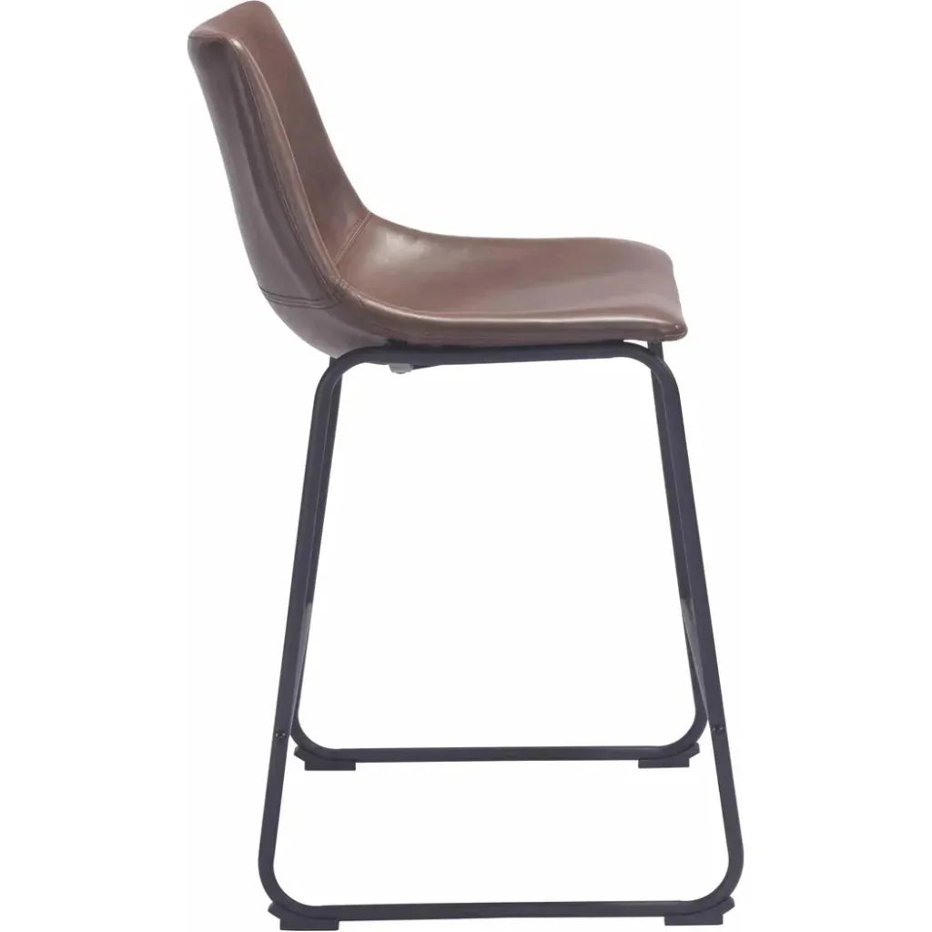 Smart Counter Stool 2PC Vintage Espresso - LOOMLAN - Zuo Modern - Counter Stools