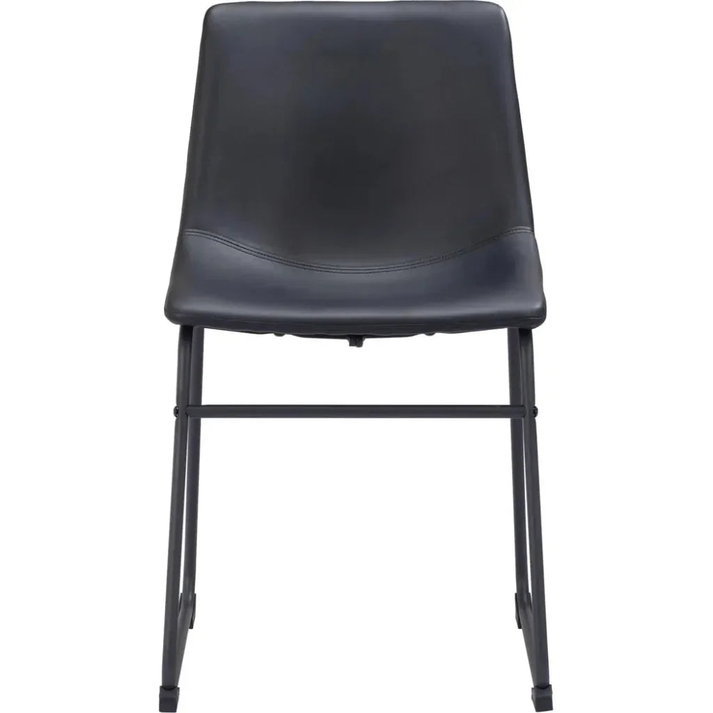 Smart Faux Leather Armelss Dining Chair 2PC - LOOMLAN - Zuo Modern - Dining Chairs