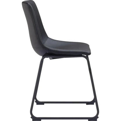 Smart Faux Leather Armelss Dining Chair 2PC - LOOMLAN - Zuo Modern - Dining Chairs