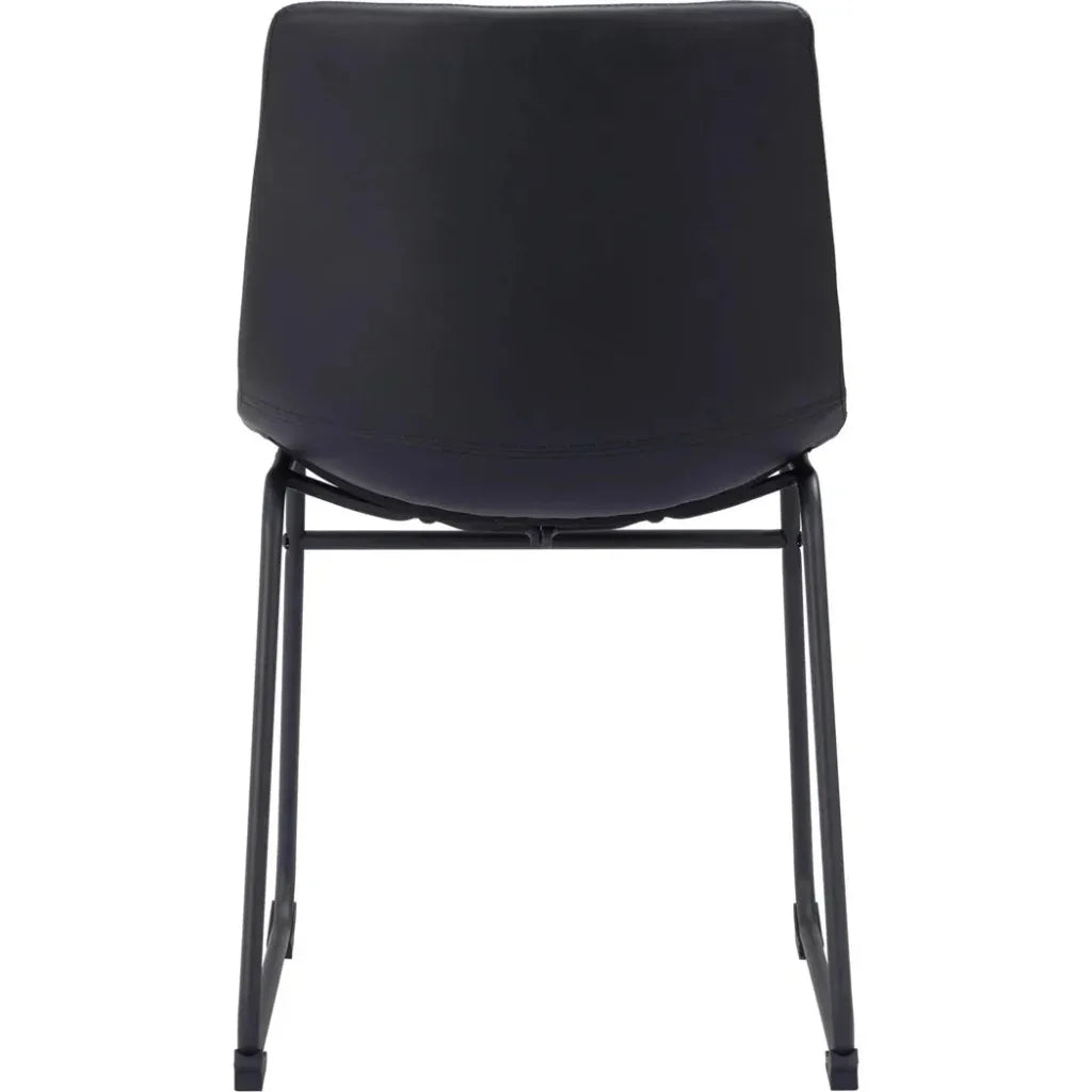 Smart Faux Leather Armelss Dining Chair 2PC - LOOMLAN - Zuo Modern - Dining Chairs