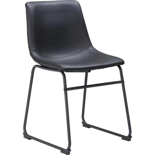 Zuo Modern Smart Faux Leather Armelss Dining Chair 2PC
