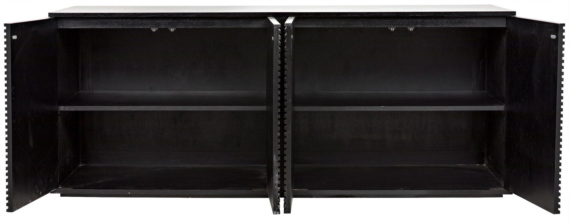 Smith Wood Black Sideboard With 4 Doors-Sideboards-Noir-Sideboards and Things