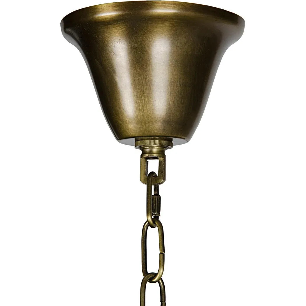 Snow Flake Metal Chandelier With Brass