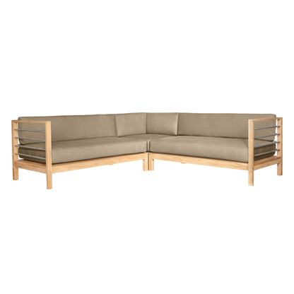 HiTeak SoHo Outdoor Sectional Corner with Sunbrella Cushion