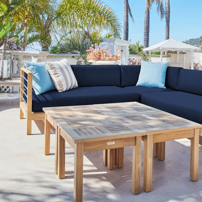 HiTeak SoHo Outdoor Sectional Corner with Sunbrella Cushion