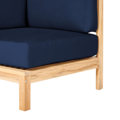 HiTeak SoHo Outdoor Sectional Corner with Sunbrella Cushion