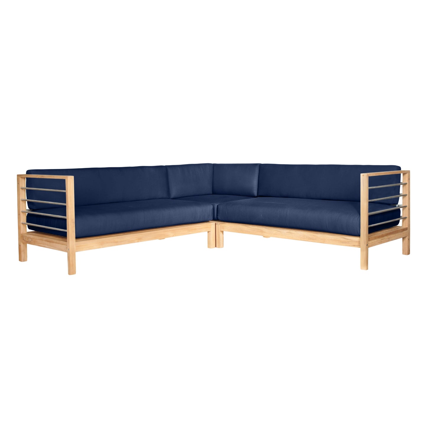 HiTeak SoHo Outdoor Sectional Corner with Sunbrella Cushion