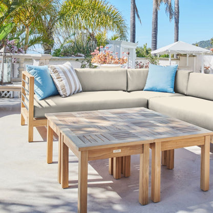 HiTeak SoHo Outdoor Sectional Corner with Sunbrella Cushion