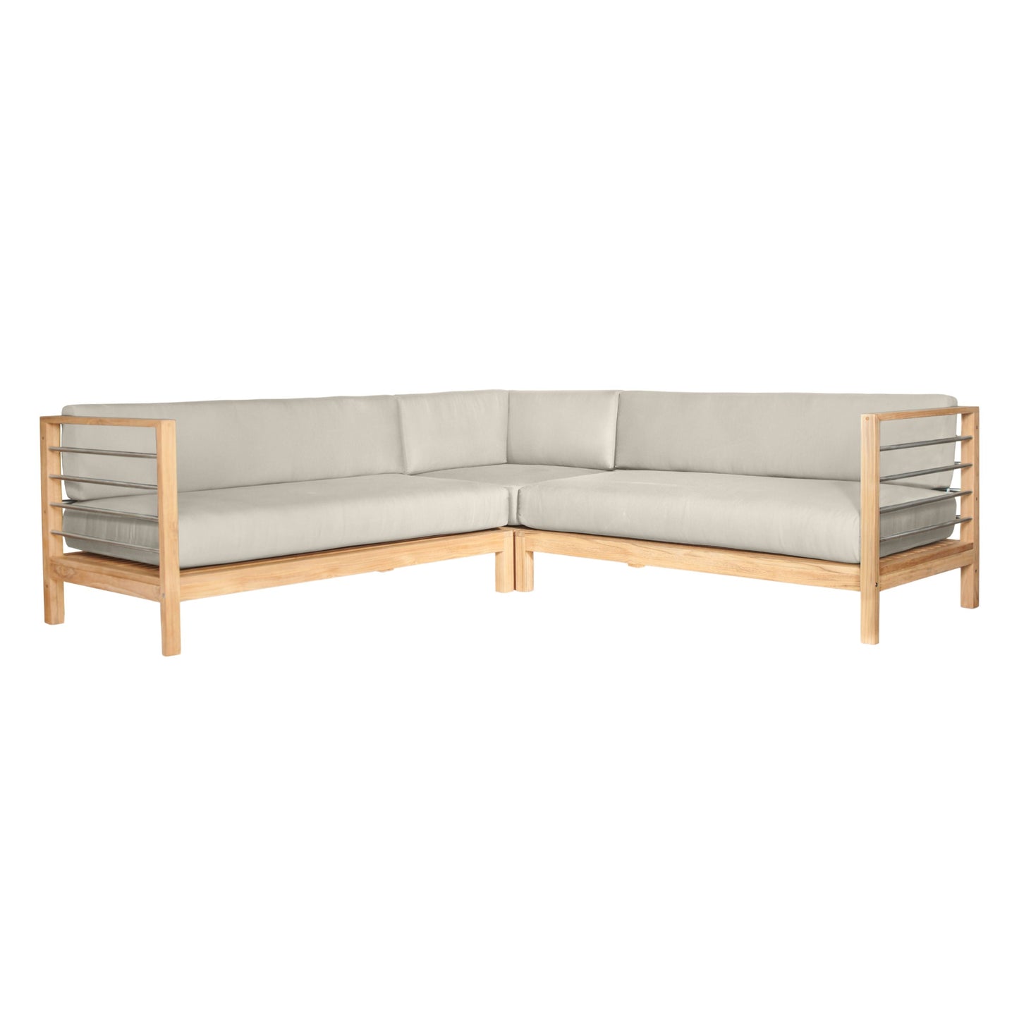 HiTeak SoHo Outdoor Sectional Corner with Sunbrella Cushion