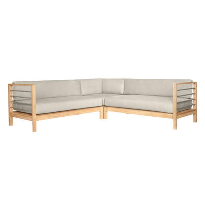 HiTeak SoHo Outdoor Sectional Corner with Sunbrella Cushion