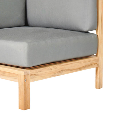 HiTeak SoHo Outdoor Sectional Corner with Sunbrella Cushion