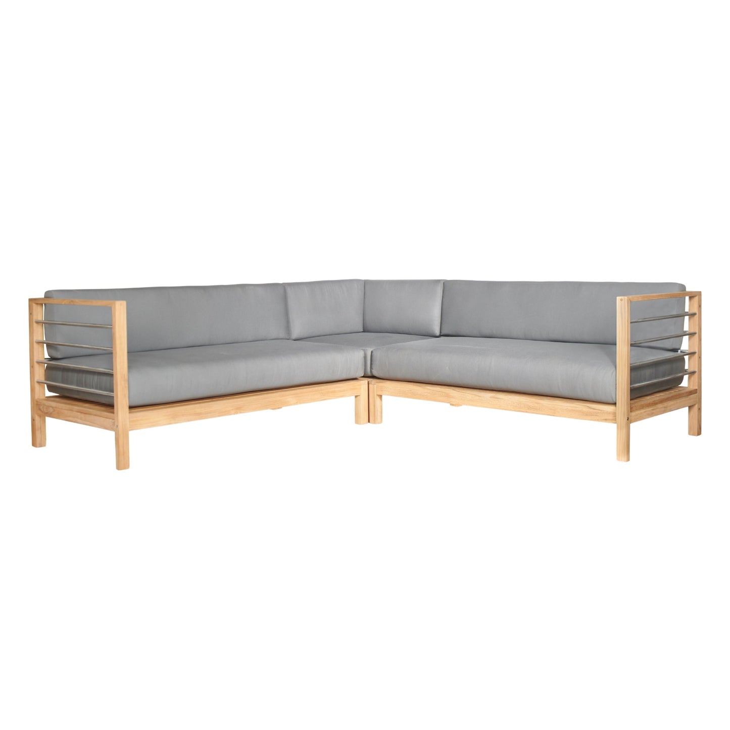 HiTeak SoHo Outdoor Sectional Corner with Sunbrella Cushion