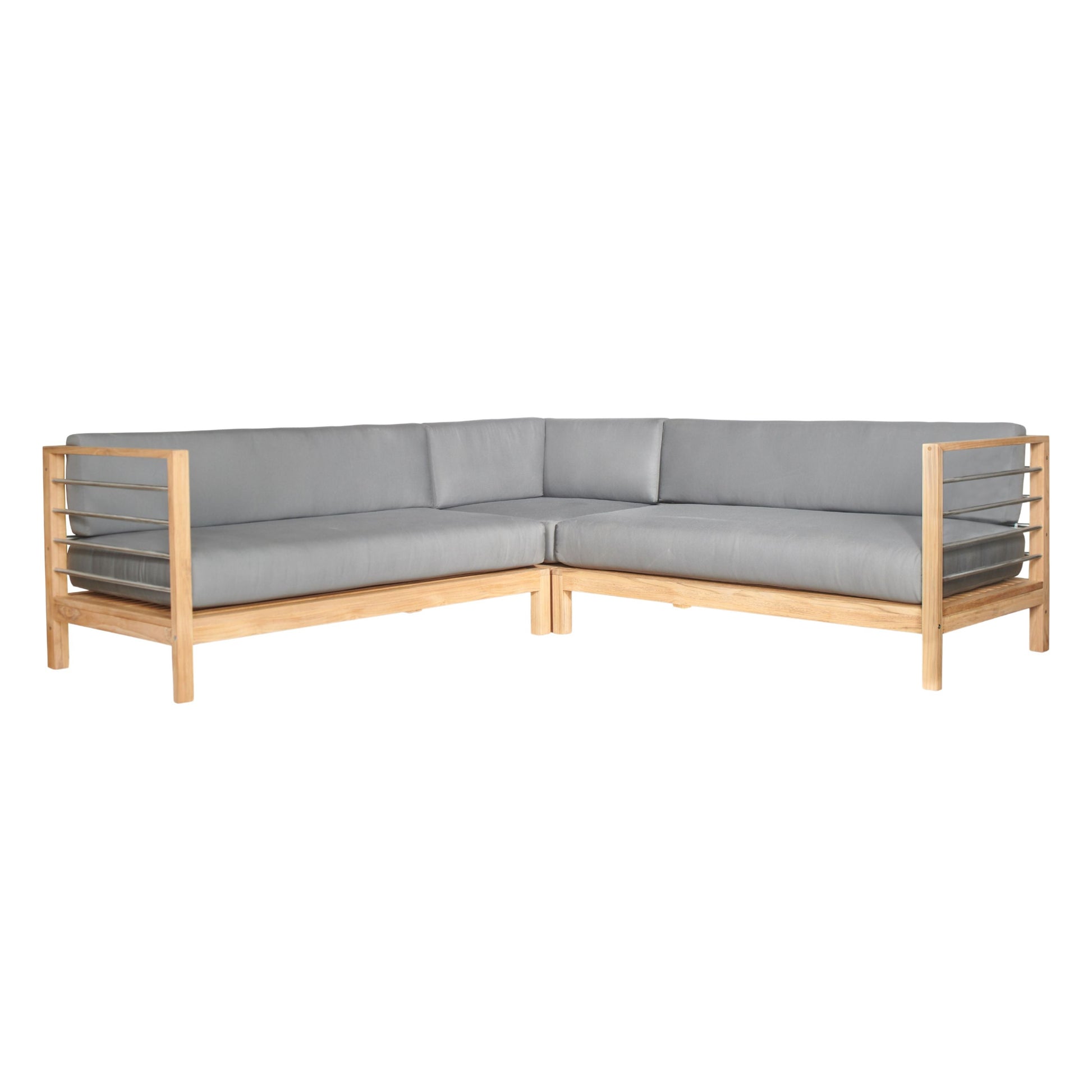 HiTeak SoHo Outdoor Sectional Corner with Sunbrella Cushion