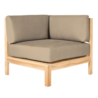 HiTeak SoHo Outdoor Sectional Corner with Sunbrella Cushion