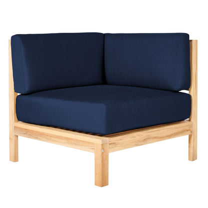HiTeak SoHo Outdoor Sectional Corner with Sunbrella Cushion