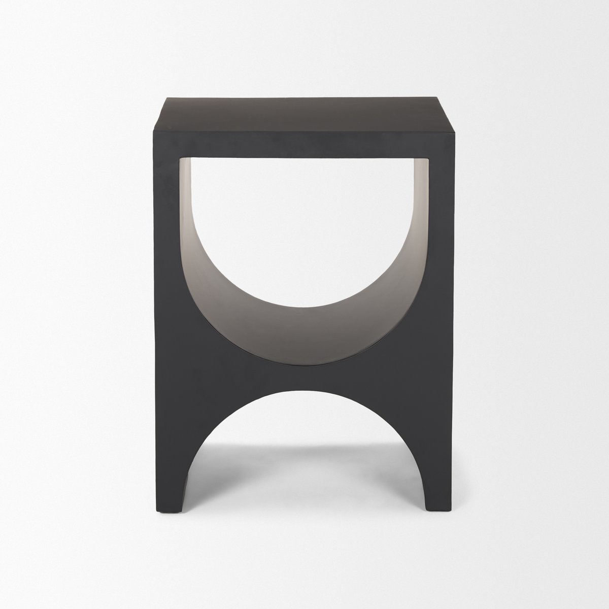 Mercana Sobi Matte Black Iron Side Table
