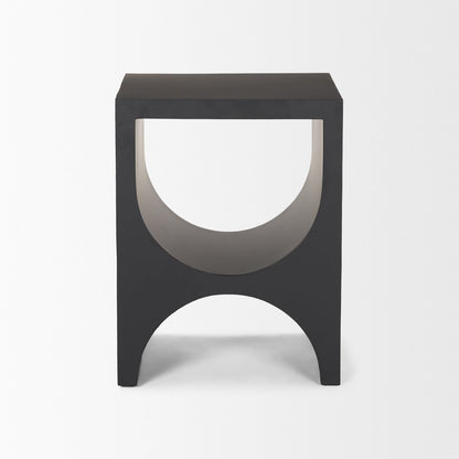 Mercana Sobi Matte Black Iron Side Table