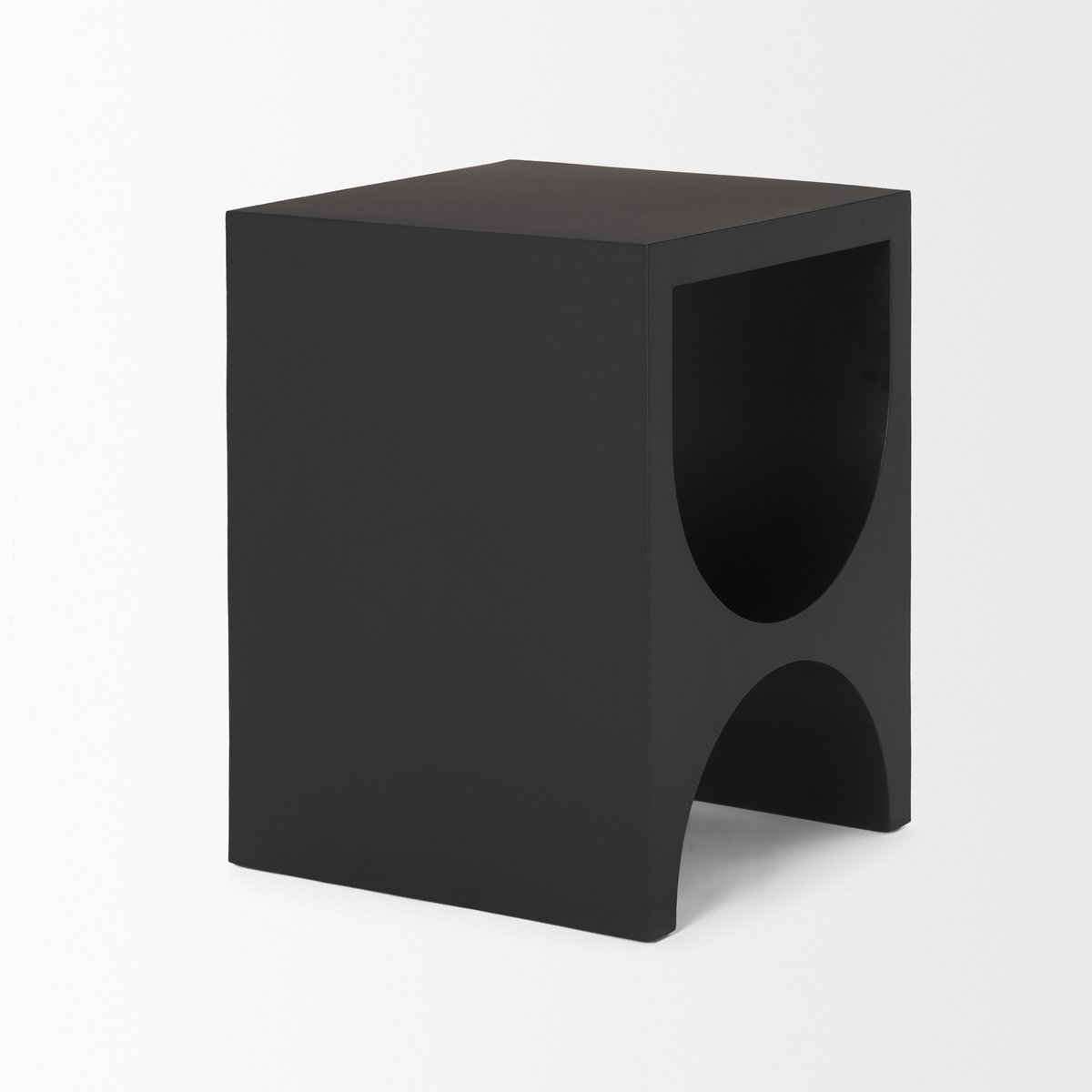 Mercana Sobi Matte Black Iron Side Table