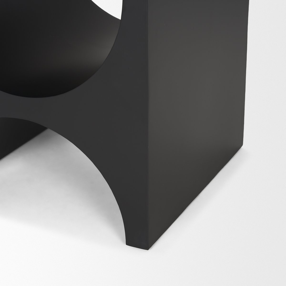 Mercana Sobi Matte Black Iron Side Table