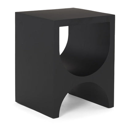 Mercana Sobi Matte Black Iron Side Table