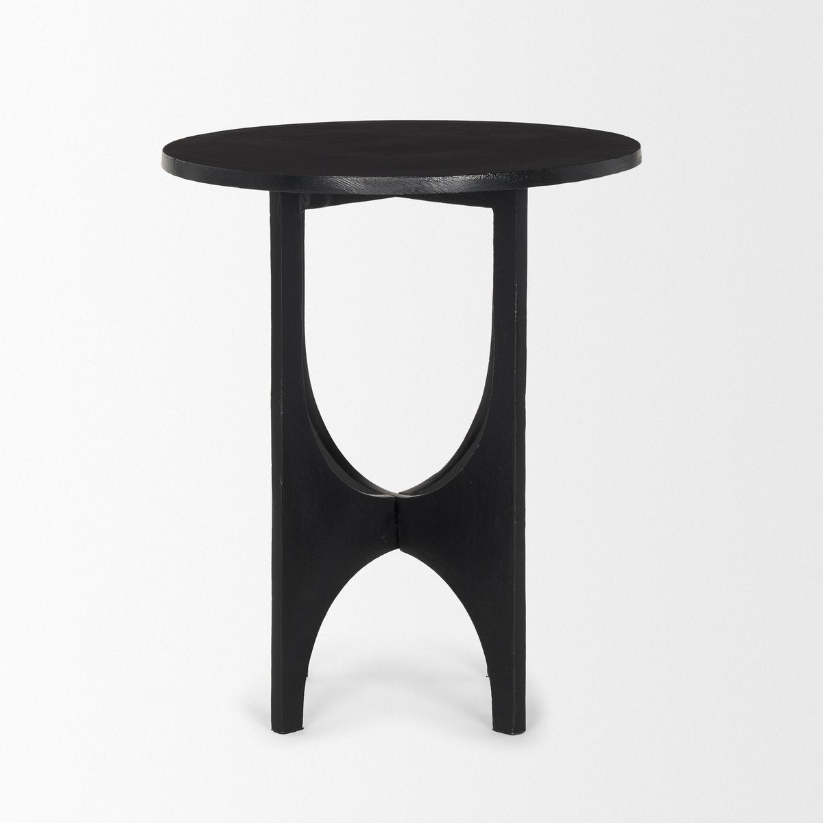 Mercana Sobi Matte Black Round Accent Table