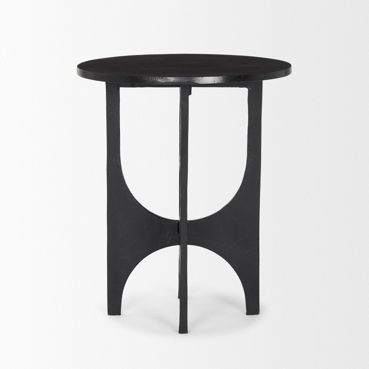 Mercana Sobi Matte Black Round Accent Table