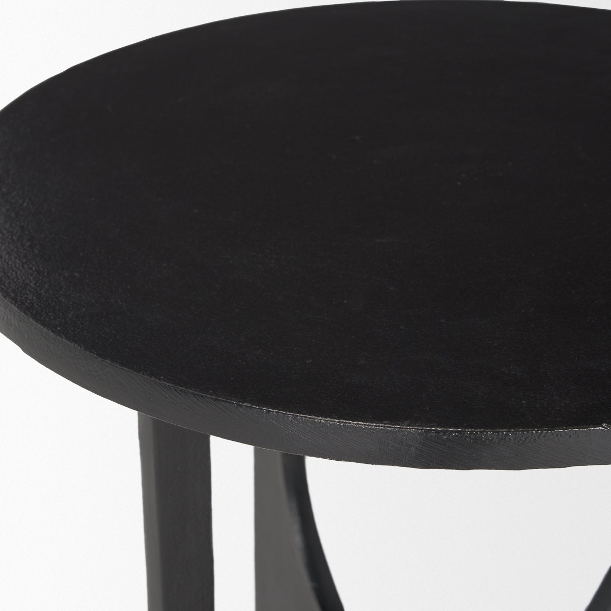 Mercana Sobi Matte Black Round Accent Table