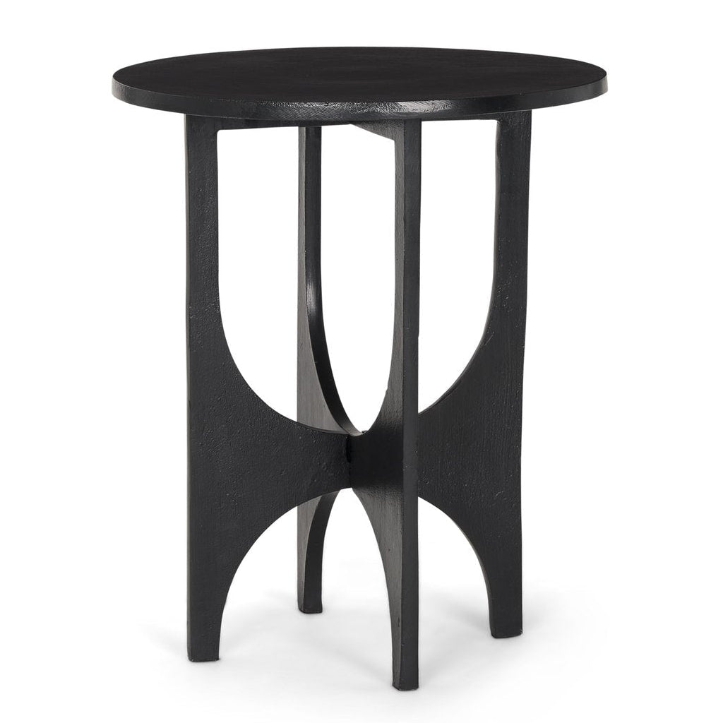Mercana Sobi Matte Black Round Accent Table