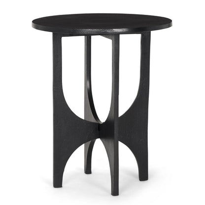 Mercana Sobi Matte Black Round Accent Table