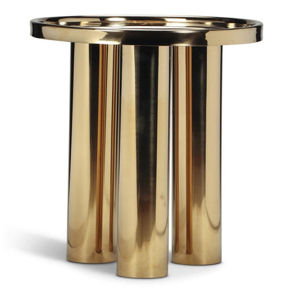 Sofia Polished PVD Stainless Steel Round End Table