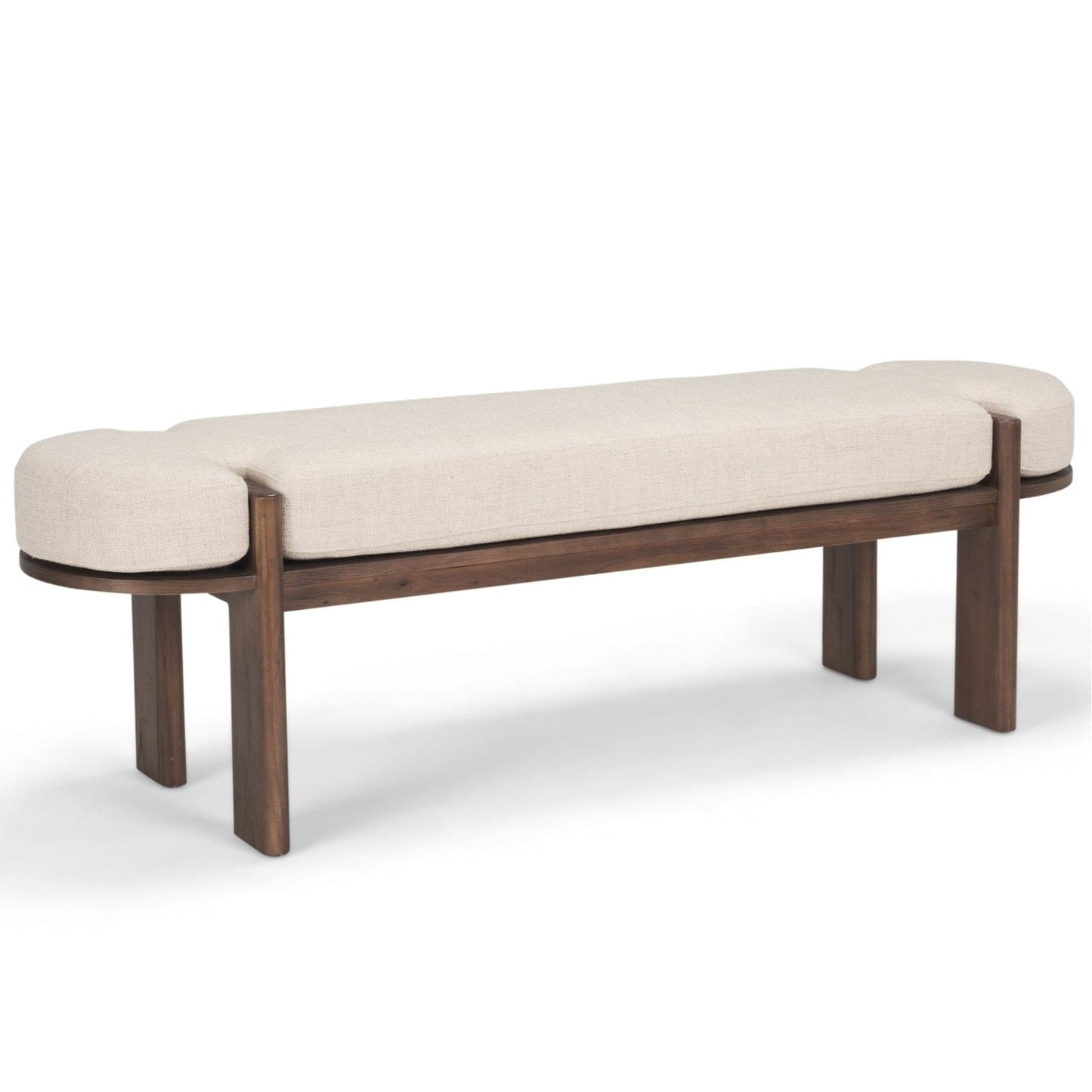 Sohan Oatmeal Fabric Bedroom Bench