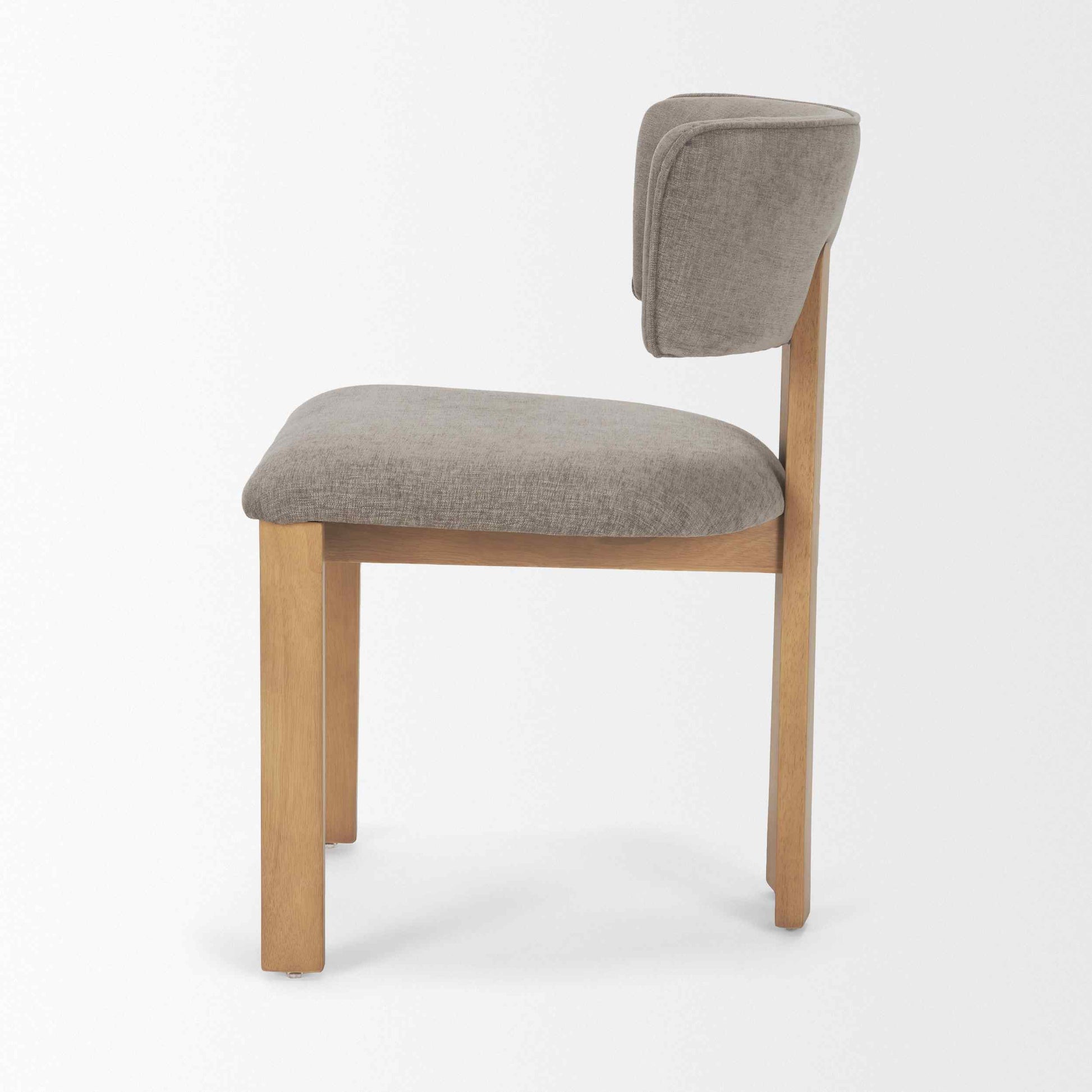 Mercana Soho Curved Open Back Fabric Dining Chair 2PC