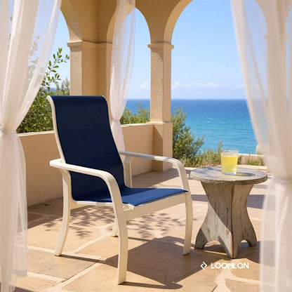 Soho Sling Stacking High Back Arm Chair