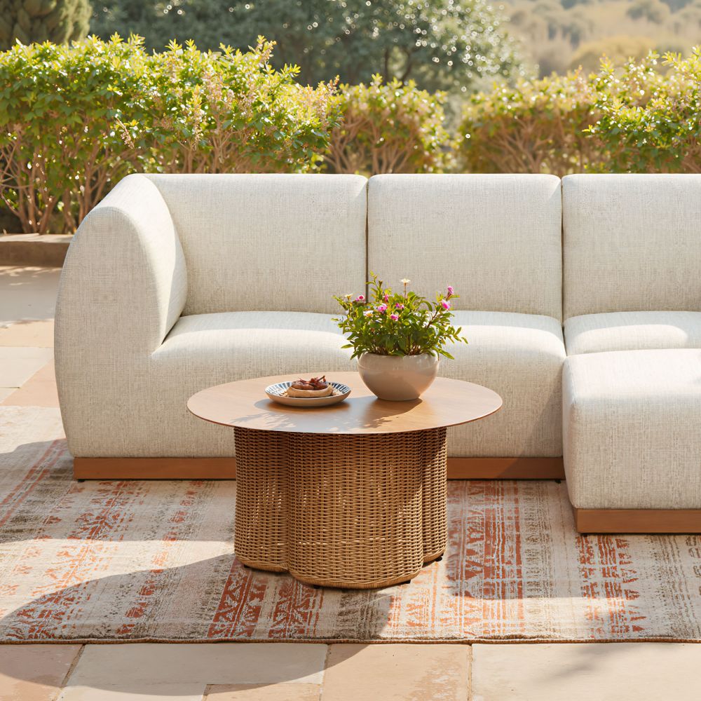 Zuo Modern Soka Aluminum Round Outdoor Coffee Table