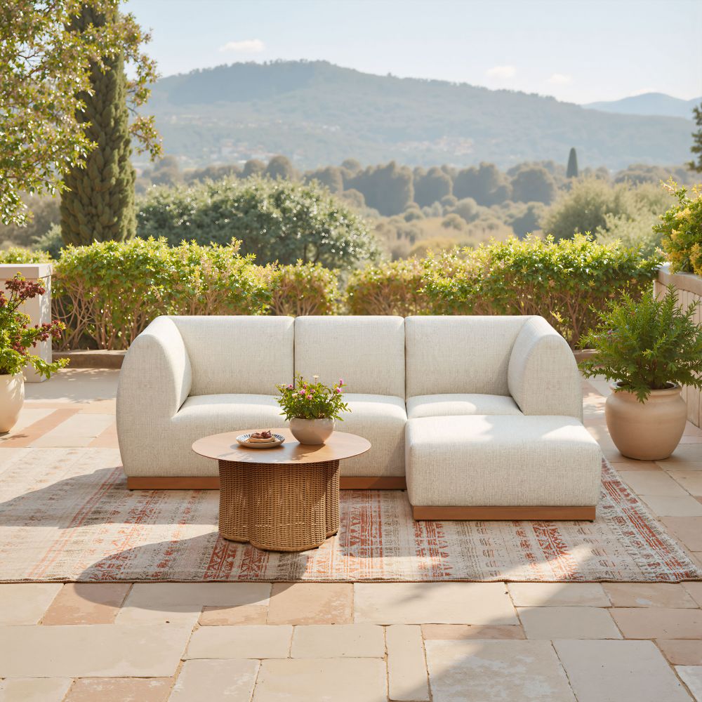 Zuo Modern Soka Aluminum Round Outdoor Coffee Table