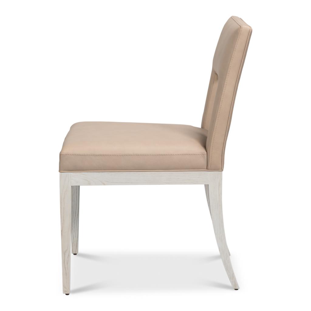 Solace Leather Armless Dining Chair