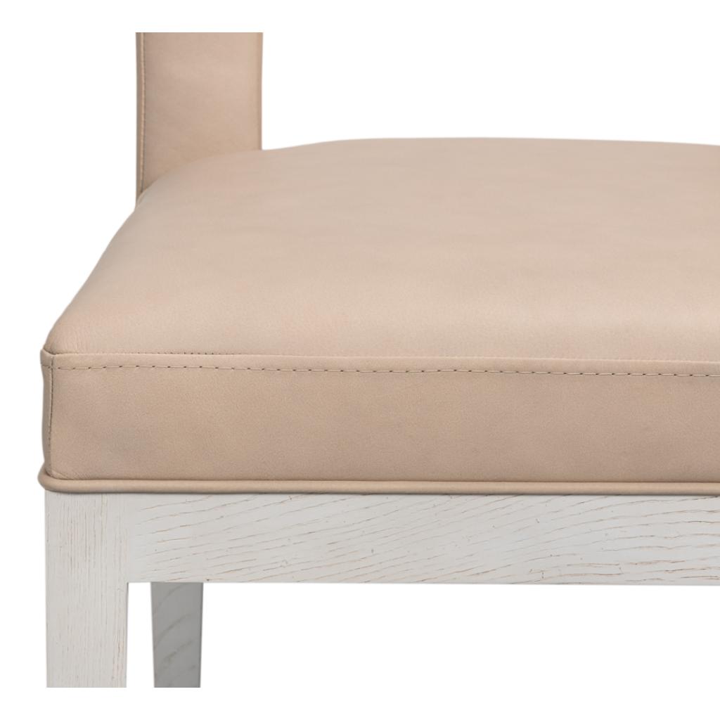 Solace Leather Armless Dining Chair