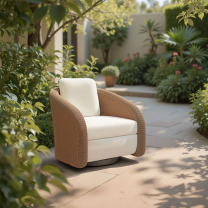 Zuo Modern Solara Olefin Fabric Swivel Outdoor Accent Chair