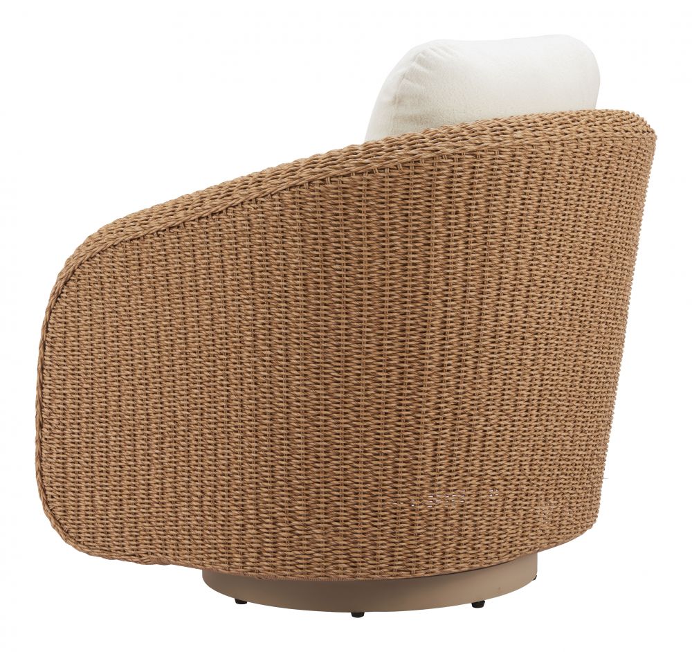 Zuo Modern Solara Olefin Fabric Swivel Outdoor Accent Chair