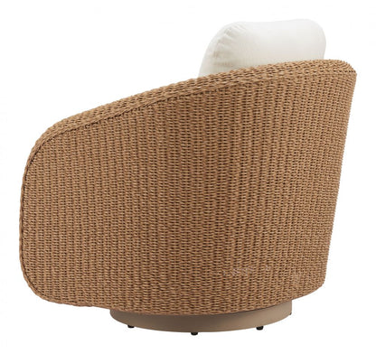 Zuo Modern Solara Olefin Fabric Swivel Outdoor Accent Chair