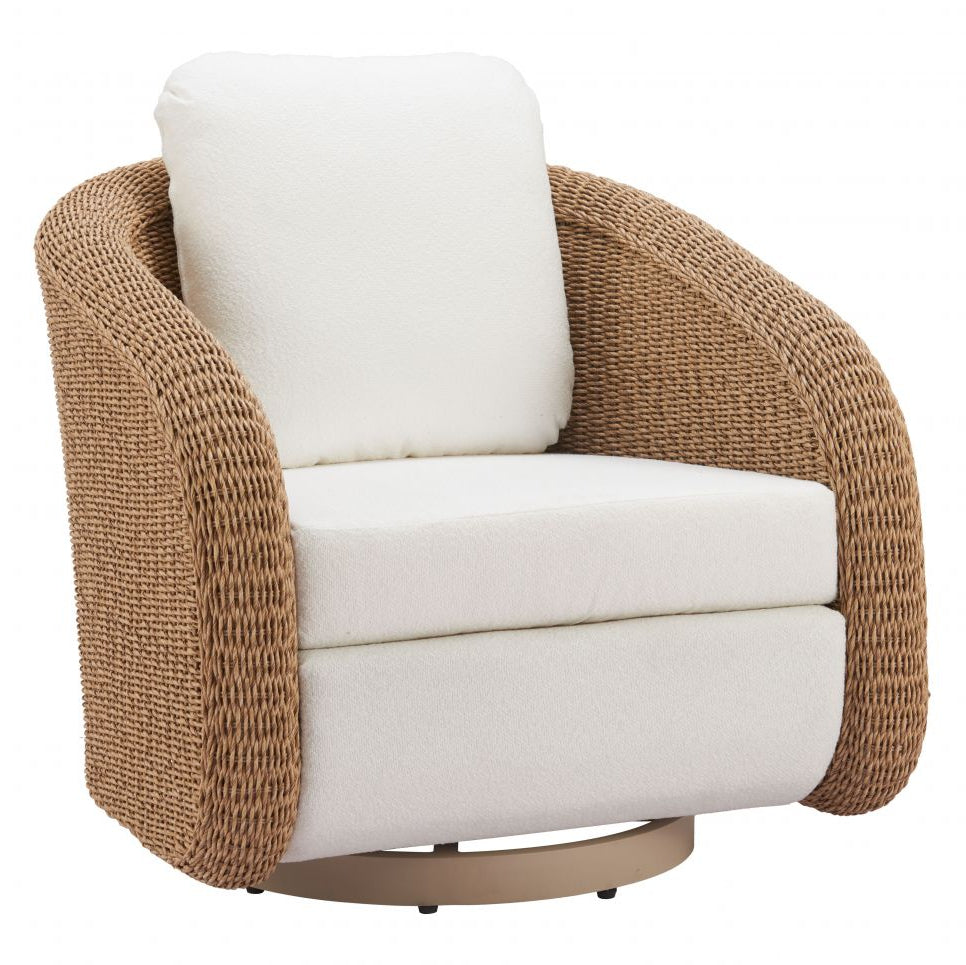 Zuo Modern Solara Olefin Fabric Swivel Outdoor Accent Chair
