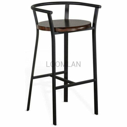 Solid Wood 30"H Bar Height Barstool Wood Seat Bar Stools Sideboards and Things By Sunny D