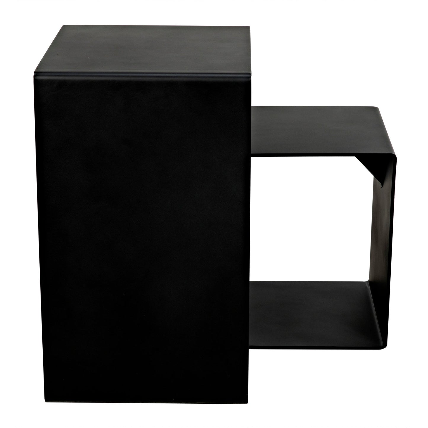 Solo Side Table, Black Steel-Side Tables-Noir-Sideboards and Things